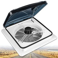 RV Roof Vent Fan 6-Speed - Reversible Smoked - RV Roof Vent Fan