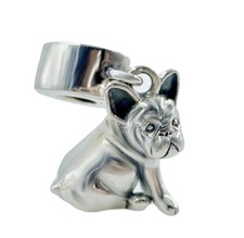 French Bulldog Dangle Bead Charm, 925 Sterling Silver Charm For Bracelets & N...