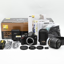  Top Mint  Nikon D3200 18-55mm 55-200mm SLR Digital Camera 29 shots 
