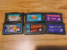 6 Gamebot Advance GBA Game Lot; Ms. Pac Man, Broken Sword, Namco Museum, Tak...