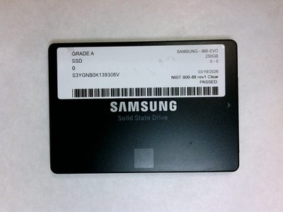 SAMSUNG 860 EVO 250GB 2.5'' 6Gb/s SATA SSD Tested