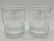 Crown Royal Whiskey Logo Low Ball Rocks Szklanki Kieliszki koktajlowe Zestaw 2 szt.