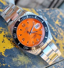 Orologio Philip Watch Caribbean Diver Swiss Made Quadrante Arancio 42mm