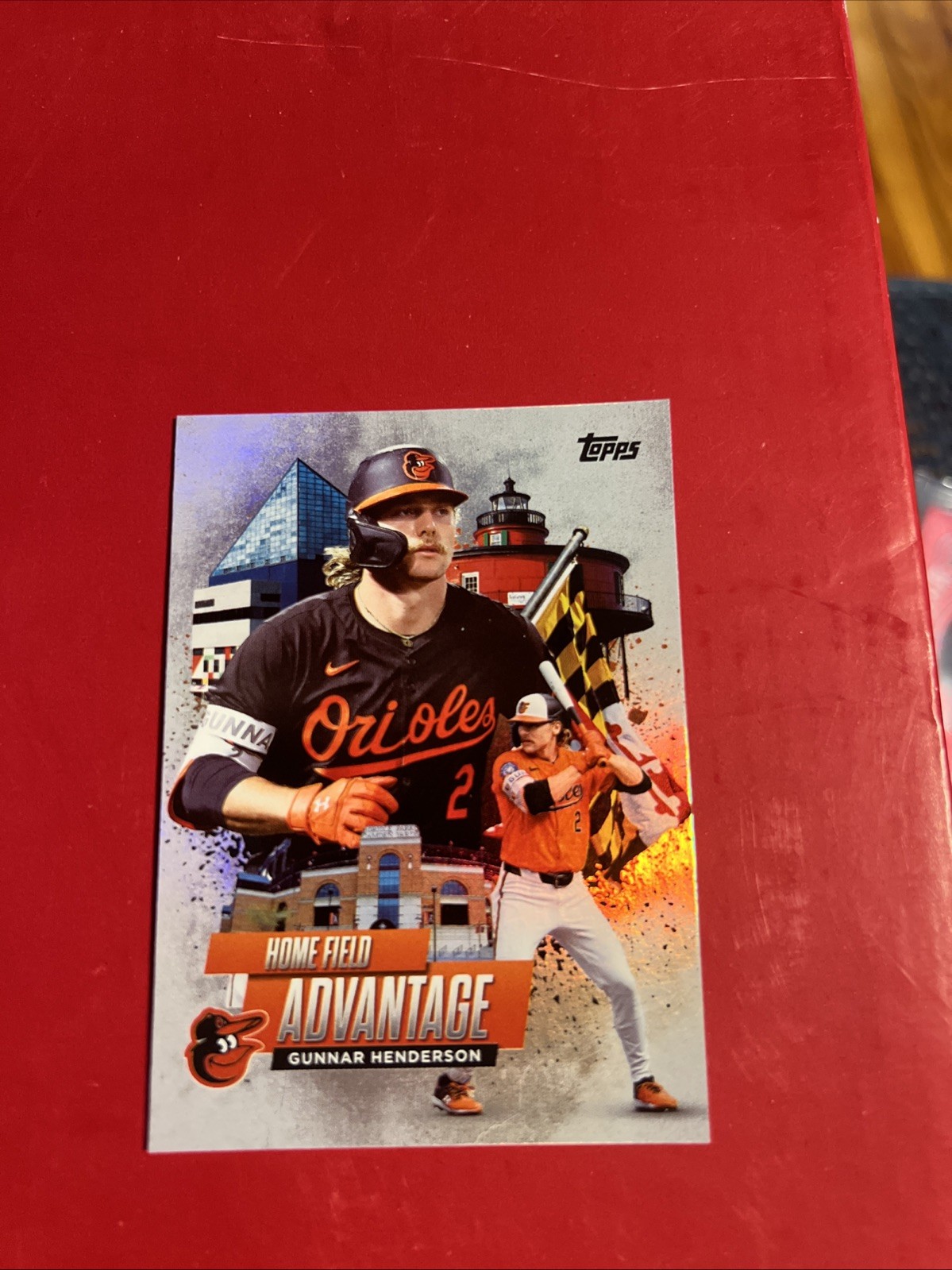GUNNAR HENDERSON 2025 TOPPS HOME FIELD ADVANTAGE SSP CASE HIT BALTIMORE ORIOLES