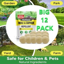 Mole Repellent Balls Pack of 12 Effective Mole Deterrent for Gardens UK Natural