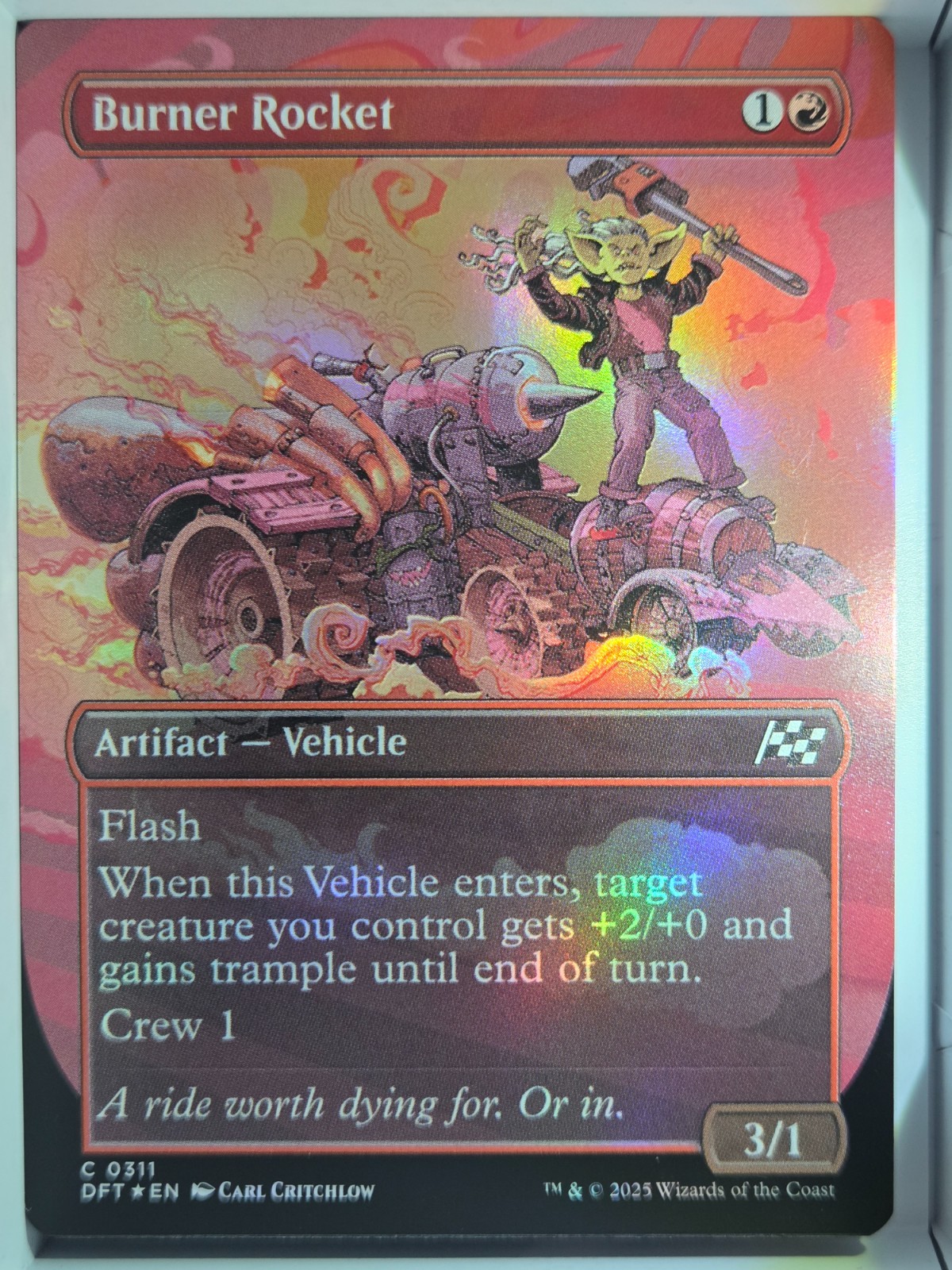 Burner Rocket (Borderless) - C311 - Foil - MTG - Aetherdrift (DFT)