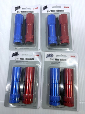 NEW 8 Mini Flashlights Super Bright 70 Lumen Pocket Knurled Grip Emergency KIT
