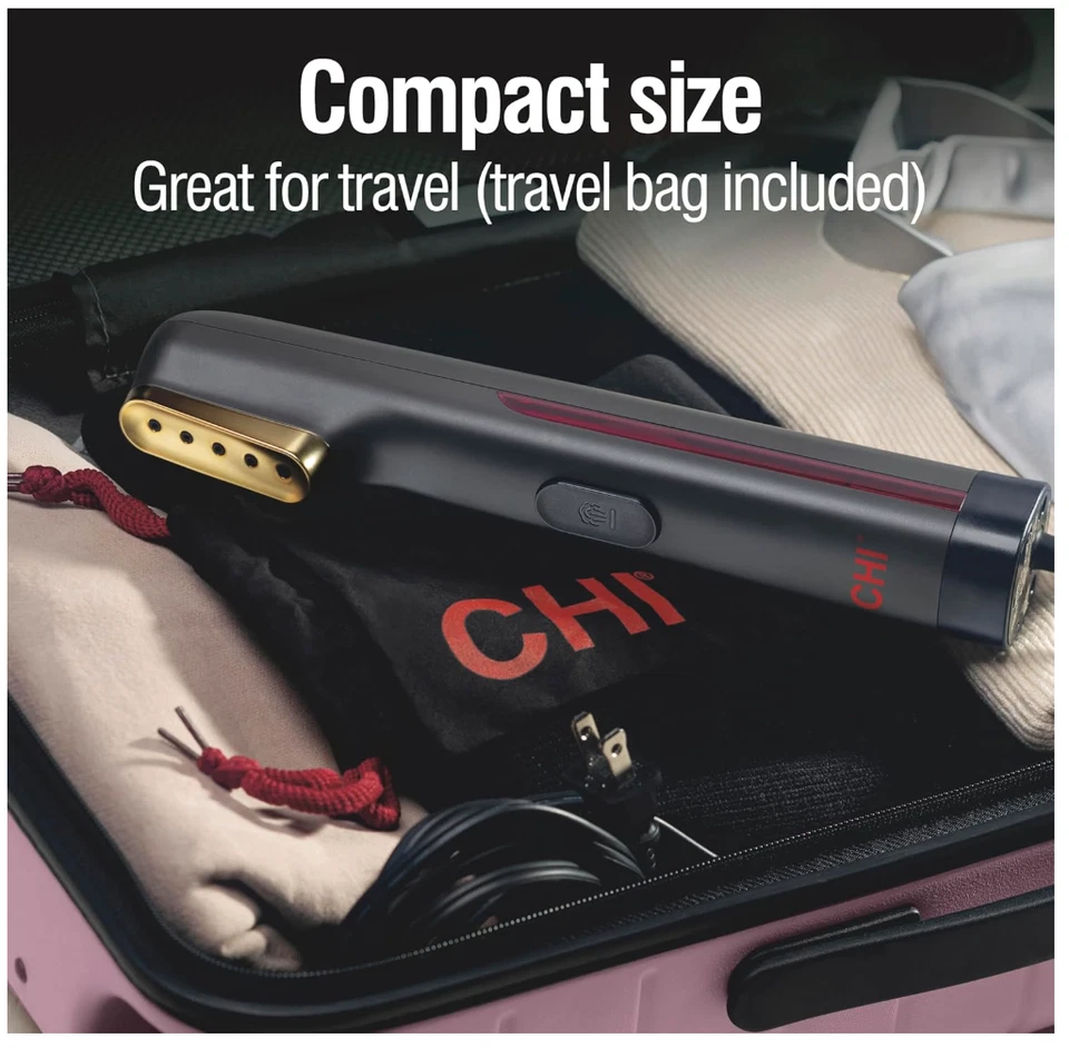 Vaporizador de ropa portátil de vapor CHI - negro Foto 3 de 4