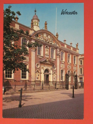 The Guildhall Postcard -  Approx.  4'' W x 6'' T  /  Worcester - U.K.
