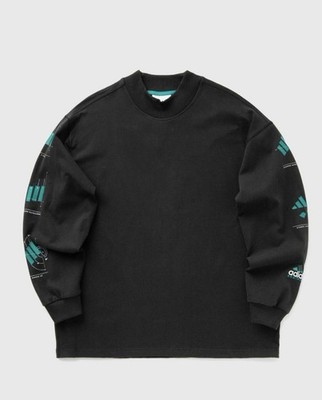 Men s Adidas EQT GFX Blk/Green Long Sleeve Crewneck Sz 2XL New With Tags JN4849