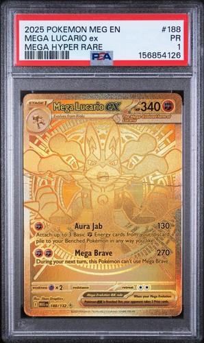 Mega Lucario ex graded PSA 1 for sale on eBay
