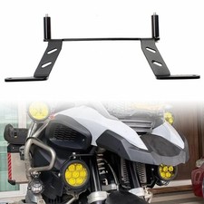 Motorcycle Fog Light Bracket, Black Steel Mounting Accessory