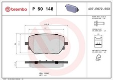 BREMBO Bremsbelagsatz, Scheibenbremse Hinterachse für MERCEDES-BENZ