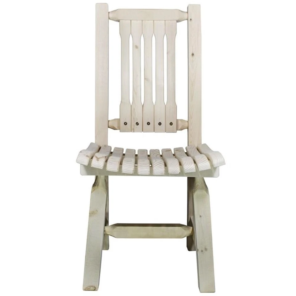 Montana Woodworks Homestead 18" Transitional Wood Patio Chair in Natural - Image 3 of 4