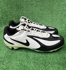 NIKE Vapor Jet Football Cleats Mens Size 13.5 Black / White 310957-101 Used