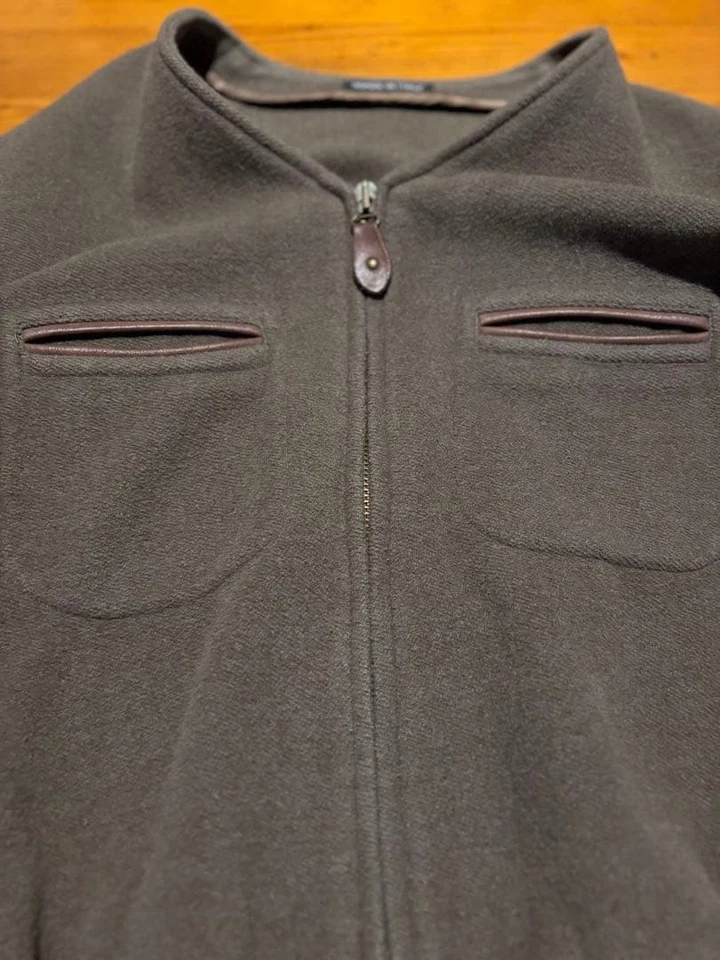 Rare EMPORIO ARMANI 90s Wool work jacket Vintage Men's 2512TK - Image 4 of 4