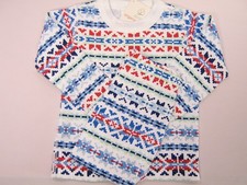 New NWT Hanna Andersson Organic Cotton Long John Fair Isle Pajamas PJ 120 7 8