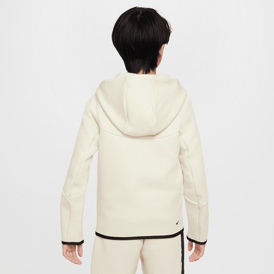 Nike Sportswear Tech Fleece Big Kids' Full-Zip Hoodie (Light Khaki