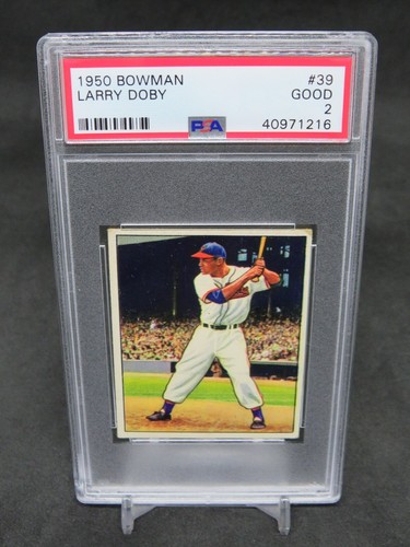 1950 BOWMAN LARRY DOBY #39 PSA 2 CLEVELAND INDIANS JS21