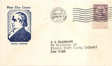 725 3c Daniel Webster, Fairway cachets set of all 4 official cities [115539]
