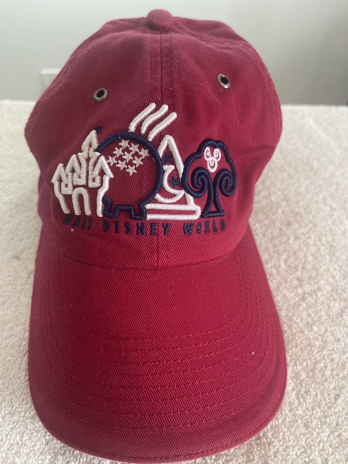 Disney World Resorts Adjustable Red White Blue Baseball Cap