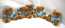 Hitwear Brown Teddy Bear Plush 7" w/ Blue Shirt Special Olympics 5 Stuffed Toys