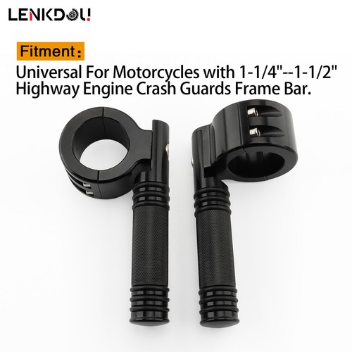 Motorcycle 1-1/2" 1-1/4" 32 38 Engine Crash Bar Highway Footpeg Clamp for Harley - Foto 5 di 22