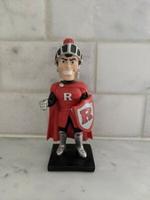  RUTGERS SCARLET KNIGHTS KNIGHT MASCOT BOBBLEHEAD, NCAA FOOTBALL BASKETBALL