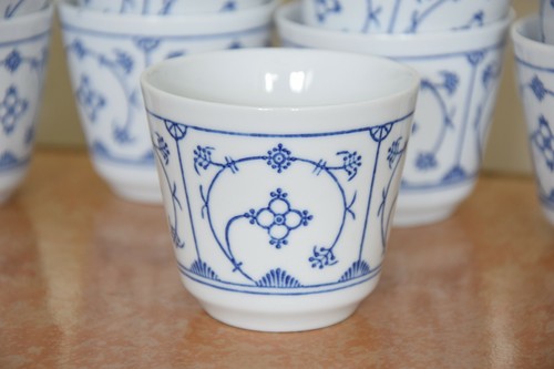 1x Tasse Jäger Eisenberg SAKS Original Blau Export Strohblume GDR Porzellan DDR - Bild 6 von 12