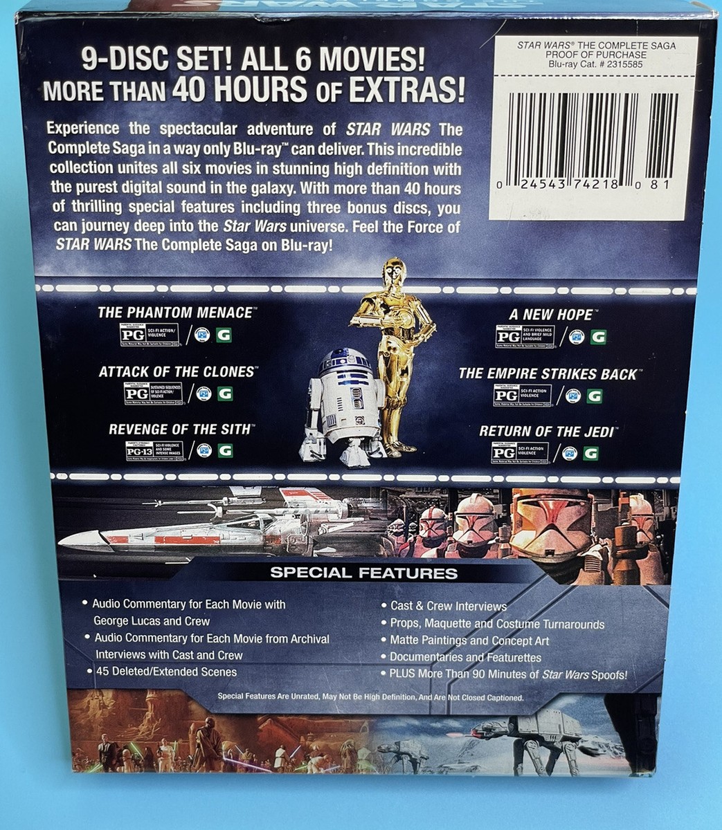 Star Wars: The Complete Saga (Blu-ray Disc, 2011) | eBay