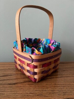 Henn Workshops Jelly Bean Easter Basket Vintage Limited Edition Handmade w/Liner