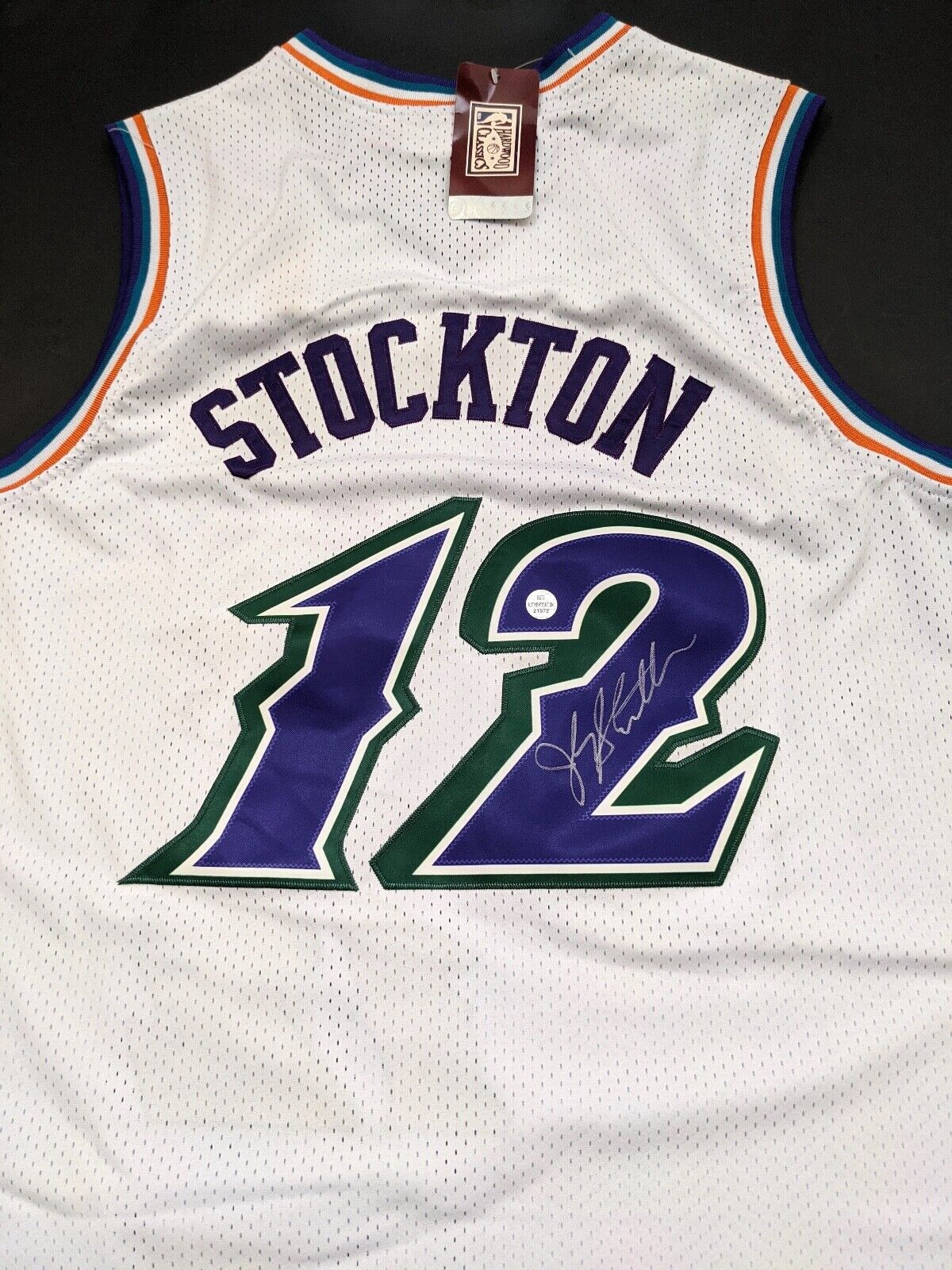 John Stockton 4年保証 Utah Jazz XL Signed 【レビューを書けば送料当店負担】 COA Jersey