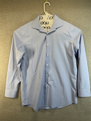 Perry Ellis Portfolio  Dress Shirt 16.5  34/35 Long Sleeve Blue