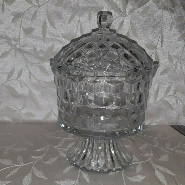 Lead Crystal replacement lid, about 4 1/8" diameter for jar, etc. eBay