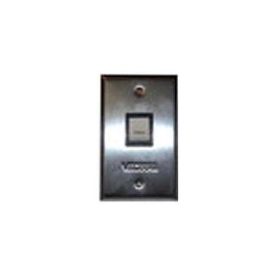 Valcom V-2972 Call Switch - Single Gang - White - Brushed Stainless Steel
