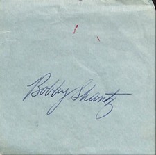 BOBBY SHANTZ,  BASEBALL WORLD SERIES CHAMPION, AUTOGRAPHED VINTAGE CUT