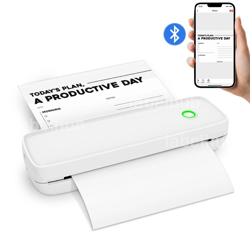 Portable A4 Thermal Printer Wireless Bluetooth for Mobile Phone PC