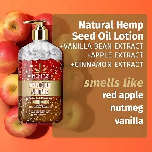 Hempz Apple Cider & Nutmeg Body Moisturizing Lotion Sealed 17oz / 2024 Edition - Picture 3 of 7
