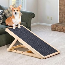 Adjustable Dog Cats Ramp Folding Portable Wood Pet Ramp For Small  Older Animal