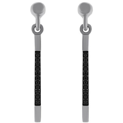 ACHETER BOUCLES D'OREILLES FLOCON EN ARGENT RHODIE et ZIRCONIUM