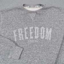 Iron and Resin Sweatshirt Mens Large Heather Grey V Stitch Terry Fleece Pullover