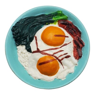 Chinese Cuisine Fridge Magnet Souvenir Travel Foodie Asian Food Breakfast Plate