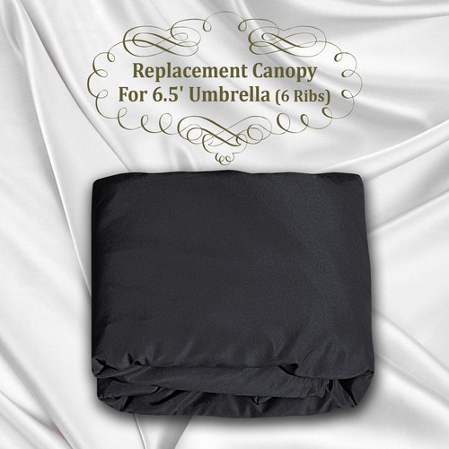 6.5ft Patio Umbrella Replacement Canopy 6 Rib Parasol Top Cover Outdoor Market - Picture 20 of 55