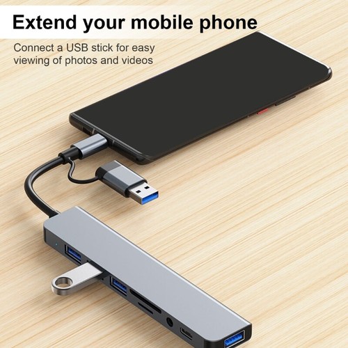 Hub USB C z wieloma portami dla cyfrowych entuzjastów i studentów - Zdjęcie 5 z 8