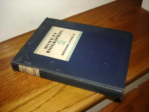 Vintage 1931 Hardcover Book ~MINUTE BIOGRAPHIES Nisenson & Parker  150 men women