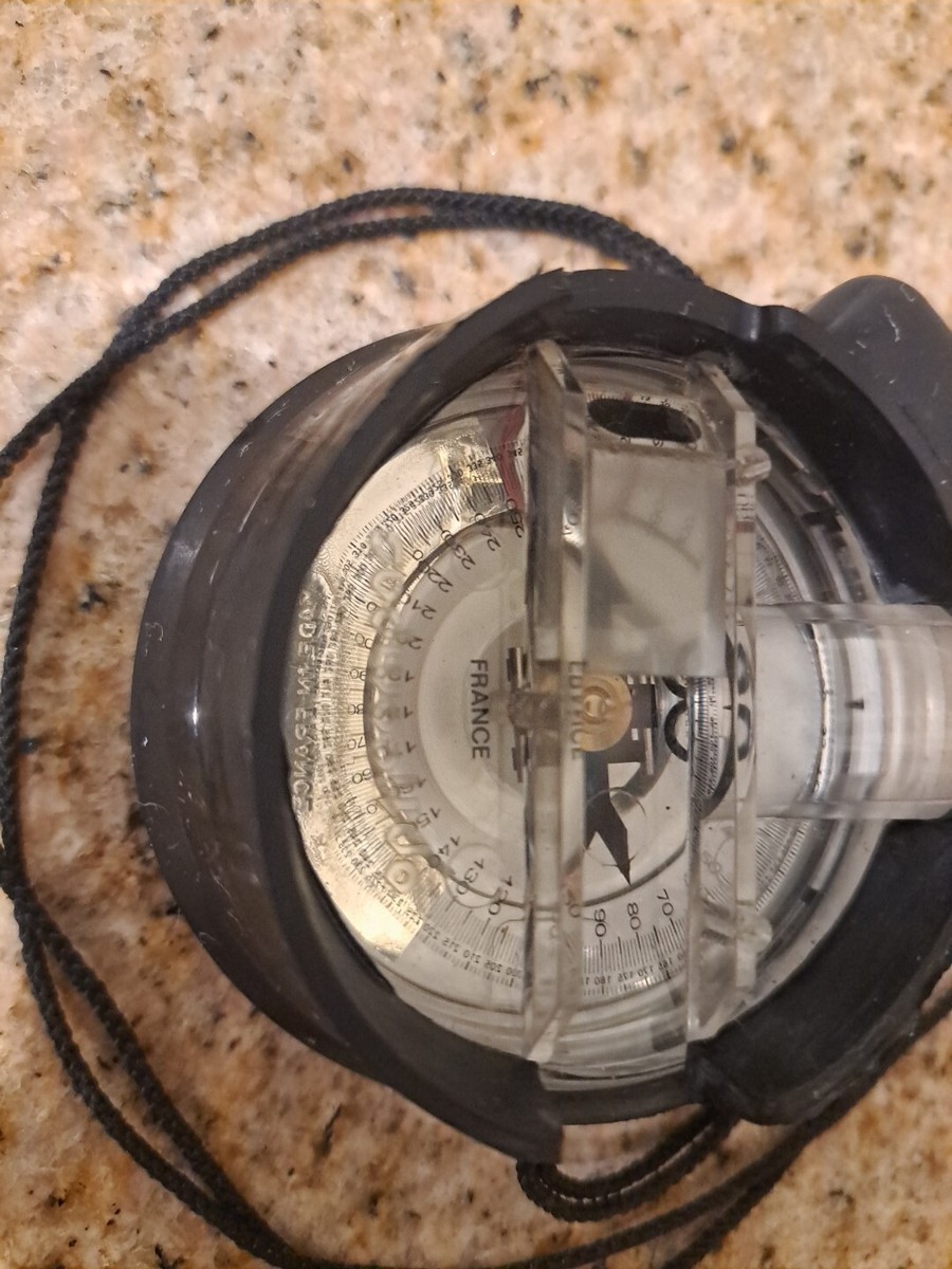 Vintage Nautical Prismatic Hand Bearing Compass Opticompass Morin