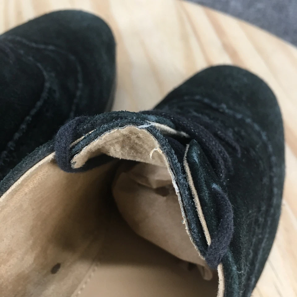 Zapatos Oxford Marc Fisher para mujer 8M Rhino plataforma punta de ala con cordones cuero verde Foto 4 de 4