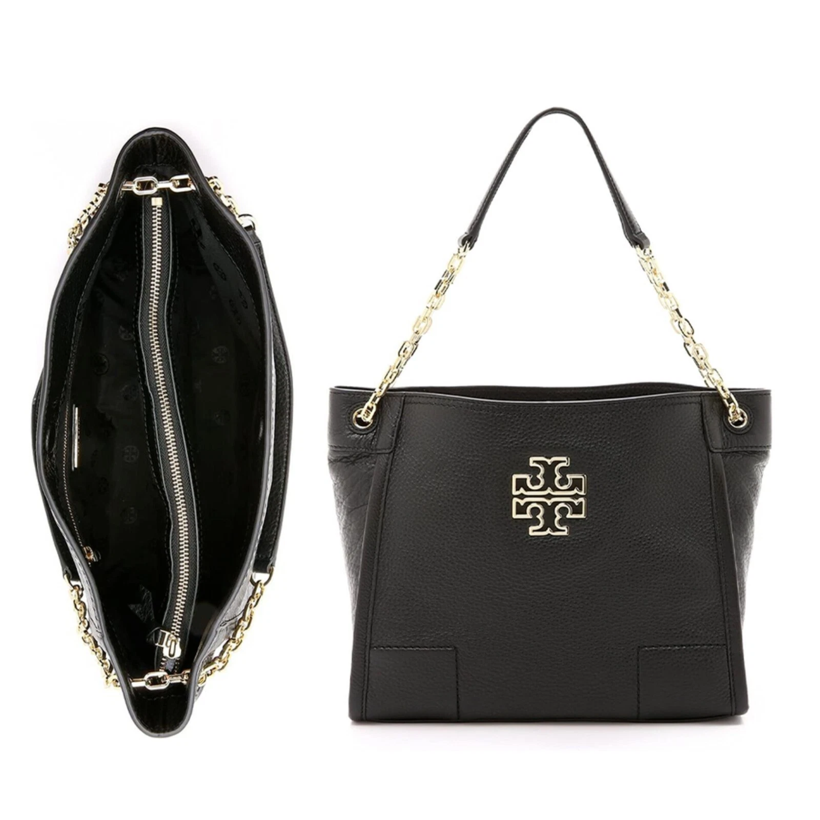 Borsa tote Tory Burch piccola in pelle Britten nera borsa a tracolla borsa nuova