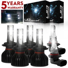 For Mercedes-Benz C230 2002-2007 6X Combo LED Headlight  Fog Light Bulb Kit P4C