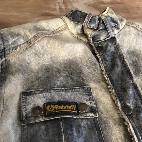 Belstaff RACEMASTER leatherette jacket, shearling inliner, bicolor, size 2XL - Bild 8 von 16